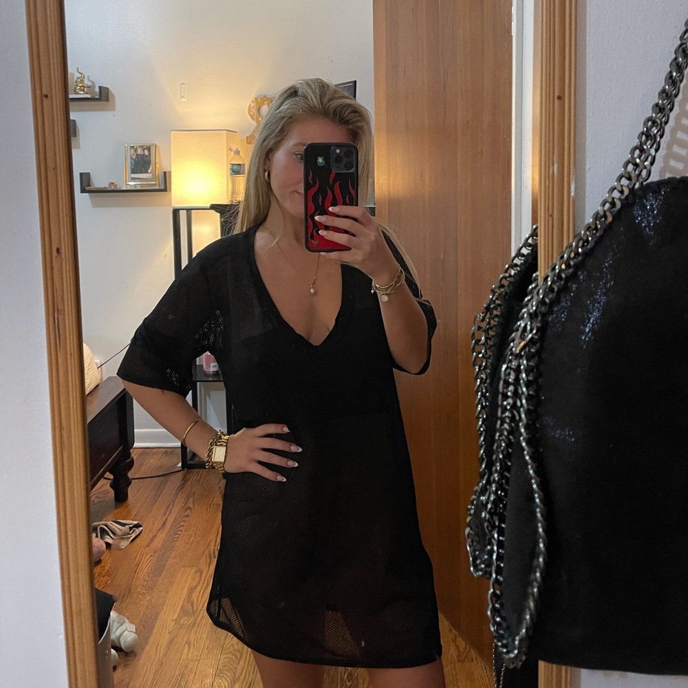 Black Pretty Little Thing Cover Up Jersey Dress